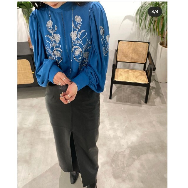 LADY EMBROIDERY PUFF BLOUSE　アメリヴィンテージ