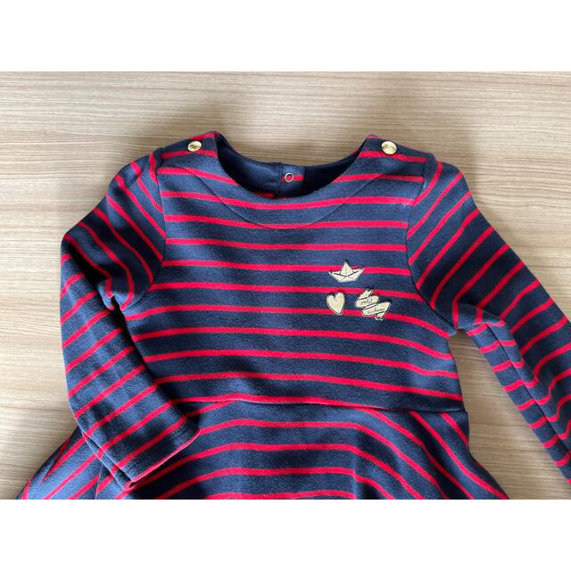 PETIT BATEAU(プチバトー)の【PETIT BATEAU プチバトー】86cm ワンピース キッズ/ベビー/マタニティのベビー服(~85cm)(ワンピース)の商品写真