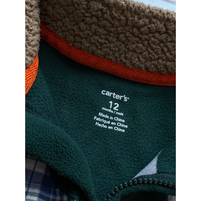 carter's(カーターズ)のCarter’s フリース　ロンパース　カバーオール　２枚組　グリーン　 キッズ/ベビー/マタニティのベビー服(~85cm)(ロンパース)の商品写真