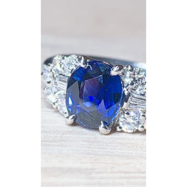 【日本限定モデル】 pt900 ブルーサファイアダイヤモンドリング リング(指輪)