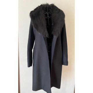 ザラ(ZARA)の【クロマティまゆゆ様専用】ZARA ファー付コートコンチョ付きカーディガンセット(ロングコート)