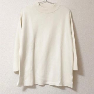 ムジルシリョウヒン(MUJI (無印良品))の無印良品　ダブルフェイスチュニック　M-L オフホワイト　秋冬MUJI(チュニック)