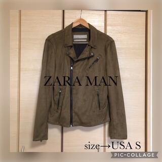 ザラ(ZARA)のZARA MAN/フェイクスエードジャケット/美品(ライダースジャケット)