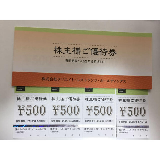 Boo_wanko様■24000円　クリエイトレストラン　株主優待券