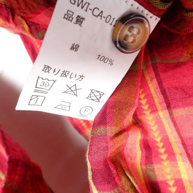 titicaca(チチカカ)のTITICACA　シャツ　レディース　レッド/ブラック レディースのトップス(シャツ/ブラウス(長袖/七分))の商品写真