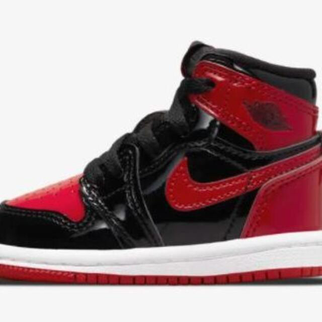 NIKE(ナイキ)のNIKE AIR JORDAN 1 HIGH PATENT BRED 16㎝ キッズ/ベビー/マタニティのキッズ靴/シューズ(15cm~)(スニーカー)の商品写真