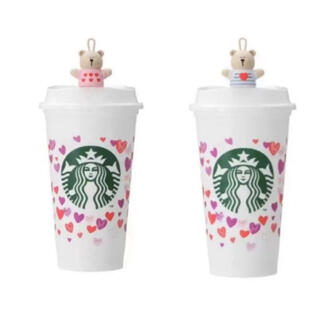 Starbucks Coffee - スターバックス タンブラー 2022 バレンタイン リユーザブルカップ キャップ