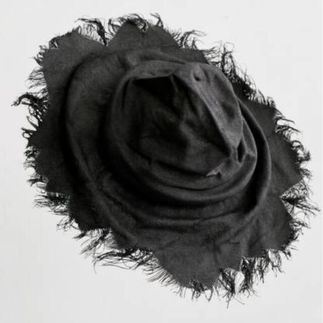 Paul Harnden(ポールハーデン)のサイザルストローロングブリムハット BLACK メンズの帽子(ハット)の商品写真