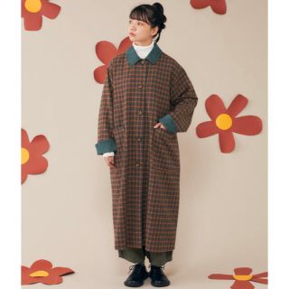 メルロー(merlot)のクラシックチェックコート(ロングコート)