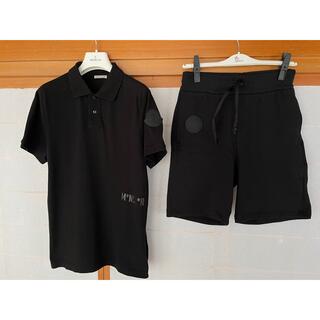 モンクレール(MONCLER)の国内正規モンクレール ポロシャツ＆ショートパンツ　セット黒(ポロシャツ)
