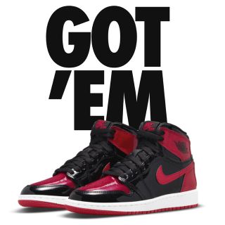 ナイキ(NIKE)のNIKE AIR JORDAN 1 Patent Bred  [24cm](スニーカー)