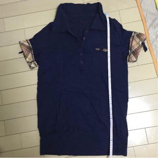 大きめ半袖 紺 Tシャツ(Tシャツ(半袖/袖なし))