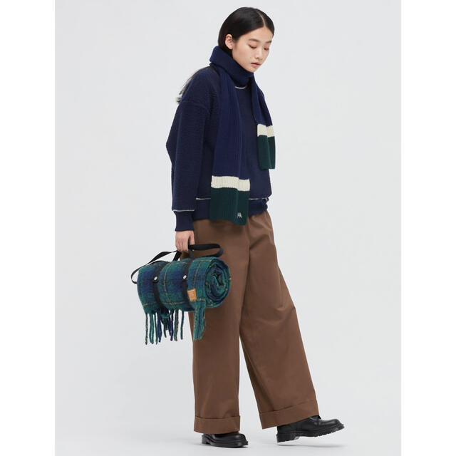 ユニクロ UNIQLO JWA プルオーバー ボアフリース ネイビー