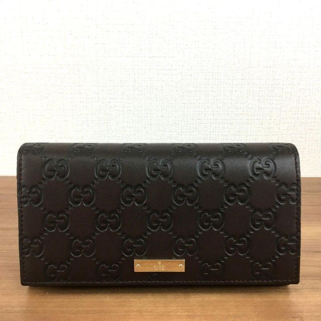 正規品新品】 Gucci - 未使用品 GUCCI 長財布 シマグッチ ダーク