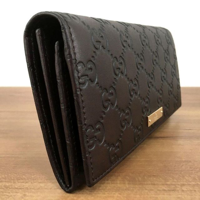 正規品新品】 Gucci - 未使用品 GUCCI 長財布 シマグッチ ダーク