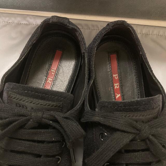 PRADA スエード ブラック スニーカー 36.5