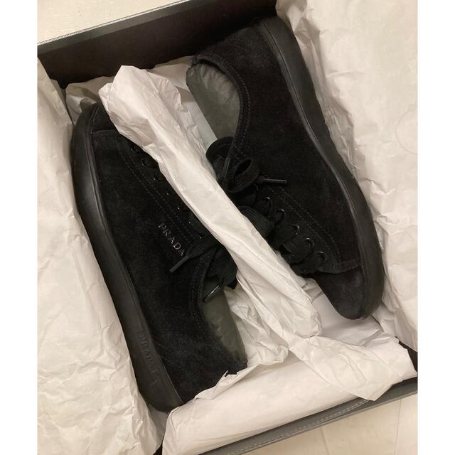 PRADA スエード　ブラック　スニーカー　36.5