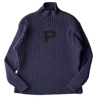 ポロラルフローレン(POLO RALPH LAUREN)の90s POLO SPORT Pロゴ タートルネックコットンセーター リブニット(ニット/セーター)