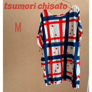 ツモリチサト(TSUMORI CHISATO)のtsumori chisato ワンピース カットソー 肩絞り 変形袖 (ひざ丈ワンピース)