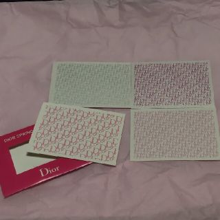 ディオール(Dior)のDior ネイルシート 3枚セット＋おまけ1枚① トロッター柄 正規品(ネイル用品)