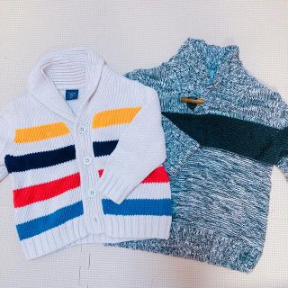 ベビーギャップ(babyGAP)の【美品】まとめ売りGAP ニットカーディガン 80 90(カーディガン)