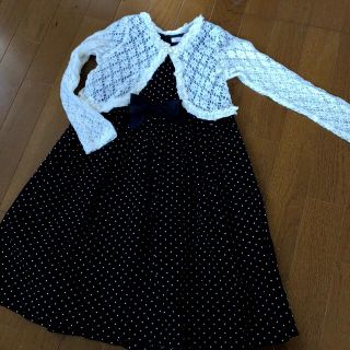 マザウェイズ(motherways)のマザウェイズ130cm紺ワンピース、ボレロ付き(ワンピース)