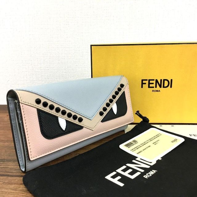 ふるさと割】 FENDI 54 スタッズ モンスター 長財布 FENDI 未使用品 財布