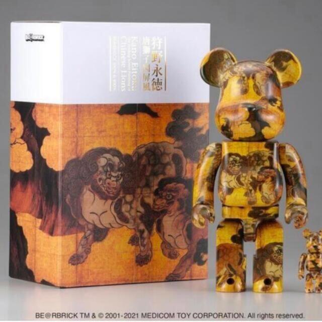 MEDICOM TOY(メディコムトイ)のBE@RBRICK 狩野永徳「唐獅子図屏風」 100% & 400% エンタメ/ホビーのフィギュア(その他)の商品写真