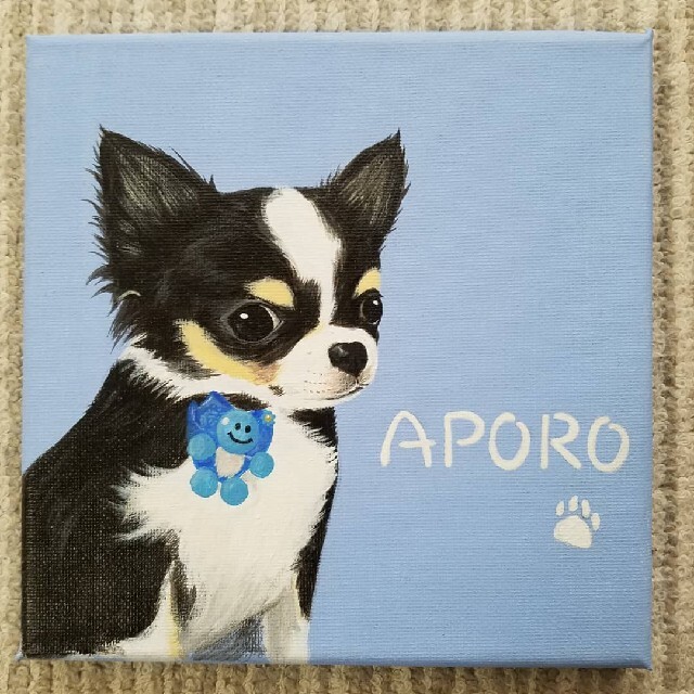 うちのこ肖像画　アクリル画　売上の一部を地元の犬猫保護団体に寄付させて頂きます。