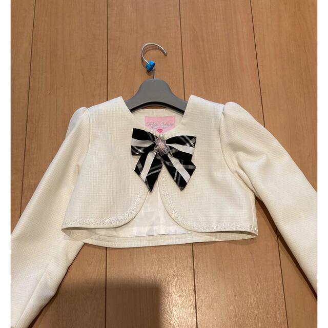 HEART SHAPE フォーマル女児120卒園式入学式ワンピース&ボレロ キッズ/ベビー/マタニティのキッズ服女の子用(90cm~)(ドレス/フォーマル)の商品写真