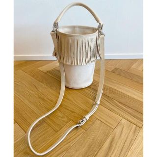 ロンハーマン(Ron Herman)の値下げ　極美品★ AYAKO Fringe Bucket Bag ivory(ショルダーバッグ)