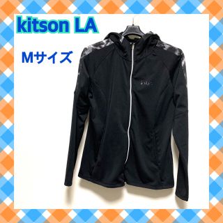 キットソン(KITSON)のキットソン　長袖ジップアップパーカー　黒(パーカー)