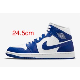 ナイキ(NIKE)のAIR JORDAN 1 MID ROYAL BLUE  24.5cm(スニーカー)