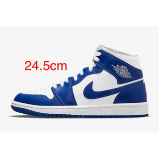 ナイキ(NIKE)のAIR JORDAN 1 MID ROYAL BLUE  24.5cm(スニーカー)