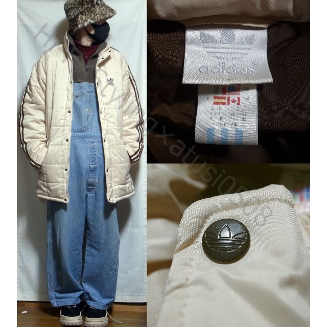 undercover90s アディダス 本物 ヴィンテージ 希少 キルティング ロングジャケット L