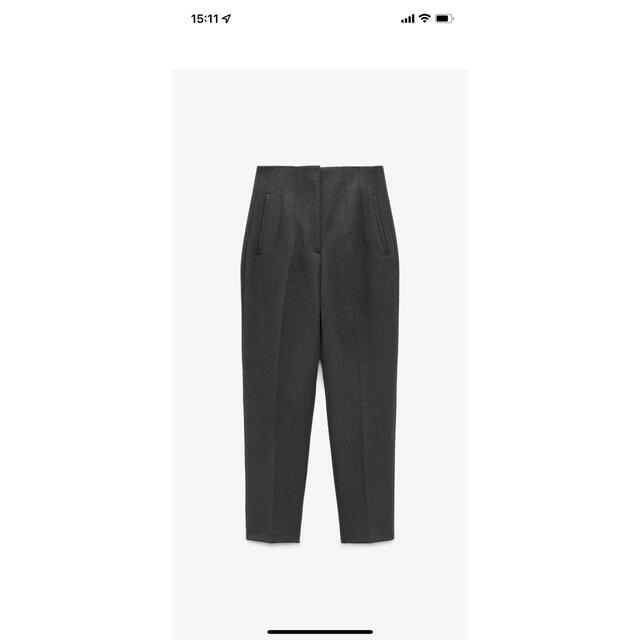 ZARA(ザラ)の⭐︎ZARA⭐︎ザラ　ハイウエストパンツ　グレー　Lサイズ レディースのパンツ(その他)の商品写真