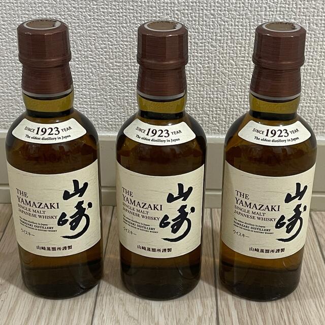 サントリー - 【たー】【新品未開封】山崎 180ml  3本 シングルモルトウイスキー