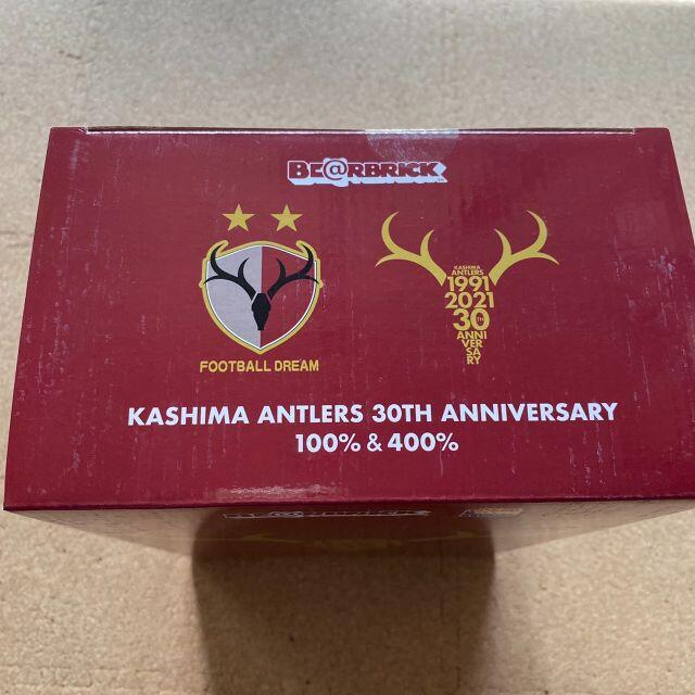 MEDICOM TOY(メディコムトイ)のBE＠RBRICK KASHIMA ANTLERS 30th 100%400% エンタメ/ホビーのフィギュア(その他)の商品写真