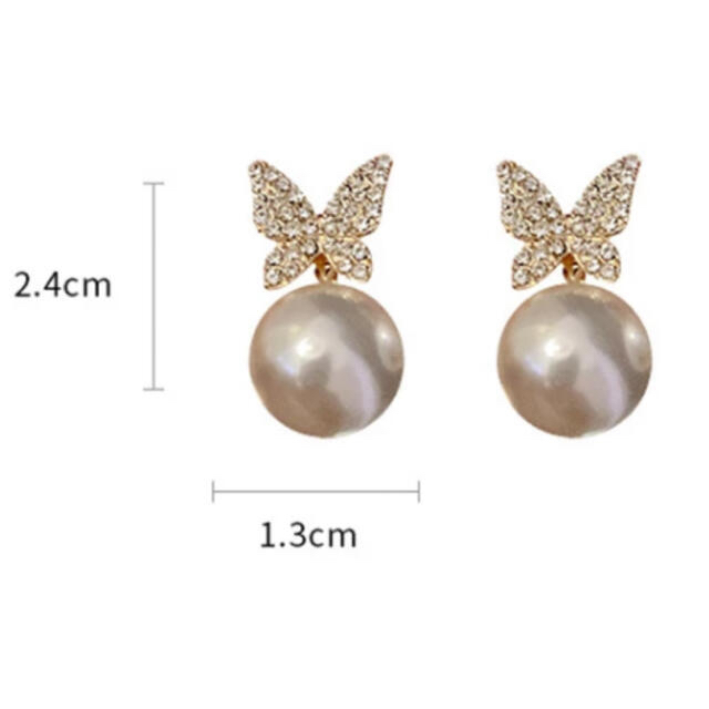 Dior(ディオール)のmini pearl butterfly pierce  レディースのアクセサリー(ピアス)の商品写真