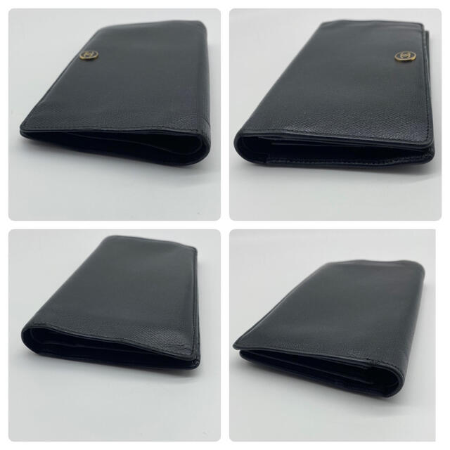 CHANEL(シャネル)の本物/正規品 CHANEL 2つ折り長財布 ココボタン 黒 レディースのファッション小物(財布)の商品写真