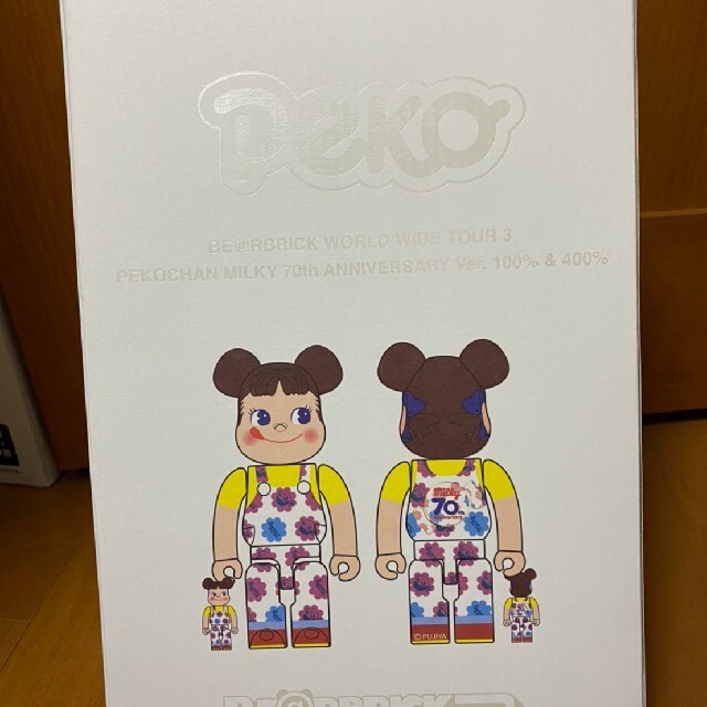 BE@RBRICK ペコちゃん ミルキー70周年デザイン 100％ & 400 ...