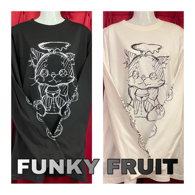 FUNKY FRUIT(ファンキーフルーツ)の【FUNKY FRUIT】エンジェルキャット ロンT レディースのトップス(Tシャツ(長袖/七分))の商品写真