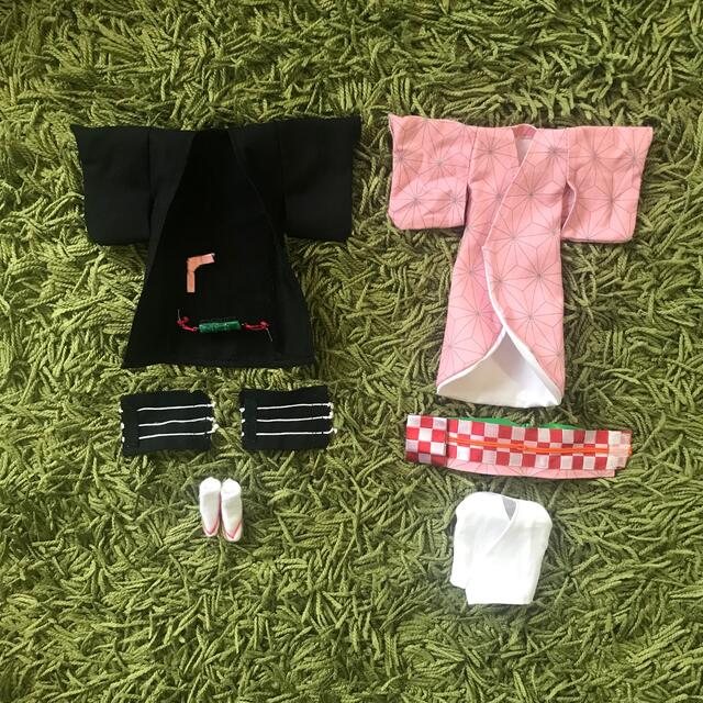 ①あかん様専用★リカちゃん 着物 隊服 羽織り ハンドメイド BCGHセット  ハンドメイドのぬいぐるみ/人形(その他)の商品写真