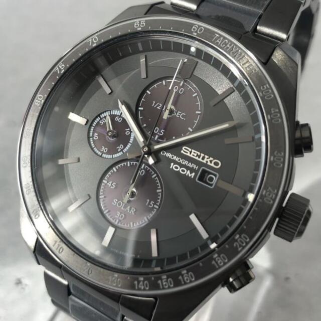 定価5.8万円【新品】セイコー★SEIKO クロノグラフ ソーラー メンズ腕時計