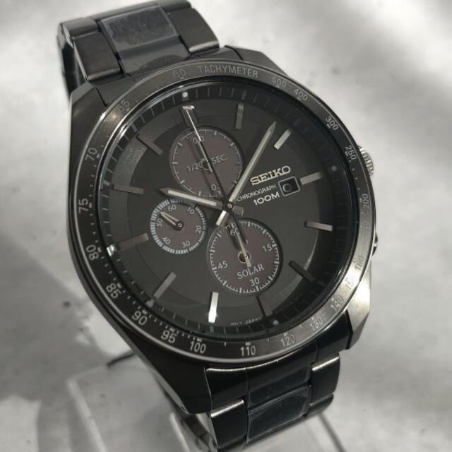 定価5.8万円【新品】セイコー★SEIKO クロノグラフ ソーラー メンズ腕時計