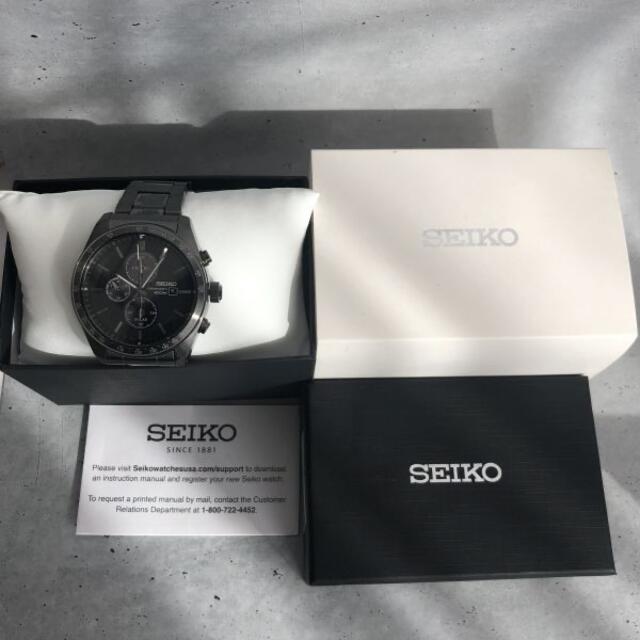 定価5.8万円【新品】セイコー★SEIKO クロノグラフ ソーラー メンズ腕時計