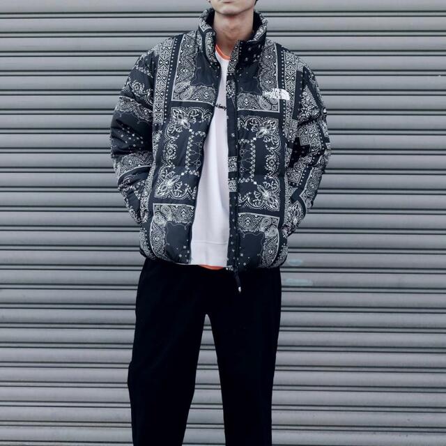 ノースフェイスNOVELTY LOFTY DOWN JACKETバンダナ柄ダウン-