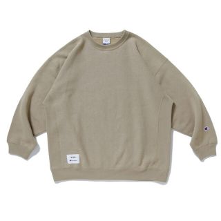 ダブルタップス(W)taps)の新品 wtaps×champion クルーネックスウェット　BEIGE Mサイズ(スウェット)