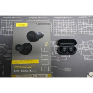 完全ワイヤレスイヤホン　jabra Elite75t/ANC/ワイヤレス充電対応(その他)