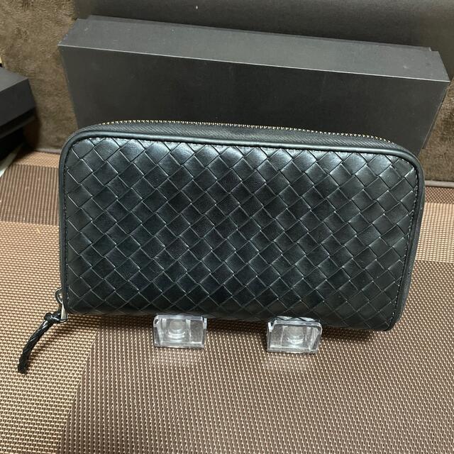 極美品☆正規品　BOTTEGA VENETA ラウンドファスナー　長財布　黒